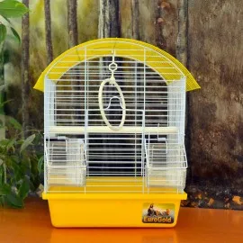 Eurogold Renkli Telli Oval Çatılı Kuş Kafesi 31X42X45Cm