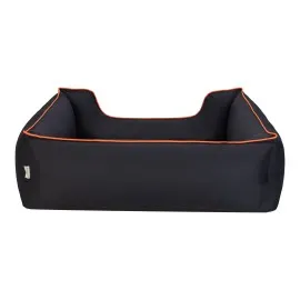 Pet Comfort Alpha  Köpek Yatağı Siyah w Turuncu Biye L 105x85cm
