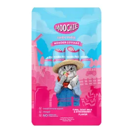 Moochie Sıvı Kedi Ödülü Keçi Sütü-Çilek 5x15 Gr