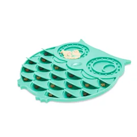 Beeztees Yavru Köpek Mama Yeme Oyuncağı, Baykuş Şeklinde, Silikon, Yeşil, 30X28Cm