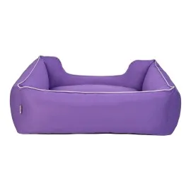 Pet Comfort Alpha  Köpek Yatağı Mor W Beyaz Biye L 105X85Cm