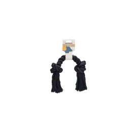 Beeztees Köpek Oyuncağı, Çift Düğümlü Diş İpi, Pamuk İplerden, Siyah, 40X8,5X7Cm, 280Gr