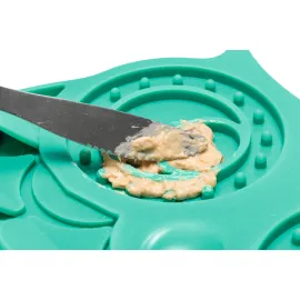 Beeztees Yavru Köpek Mama Yeme Oyuncağı, Baykuş Şeklinde, Silikon, Yeşil, 30X28Cm