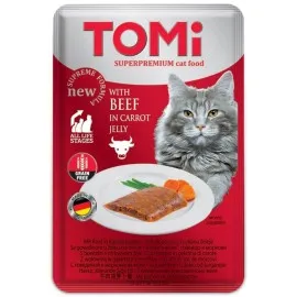 Tomi Kedi Dana Eti Ve Havuç Tahılsız Pouch Mama 100Gr(Pate)