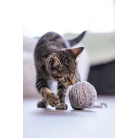 Beeztees Yavru Kedi Oyuncağı, Kuyruklu Yün Top, 6,5cm, 35cm kuyruk