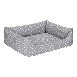 Pet Comfort Uniform Gri Puantiyeli Köpek Yatağı L 70X60Cm