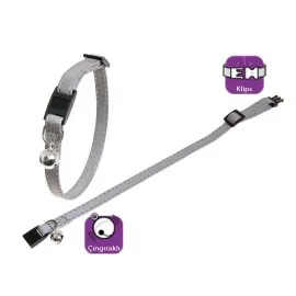 Karlıe Reflektörlü Kedi Tasma Çıng. 30Cm Gümüş