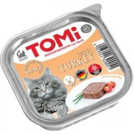 Tomi Kedi Hindili Alüminyum Yaş Mama 100Gr (Pate)