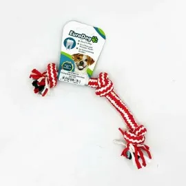 Eurodog Diş İpi Üç Düğüm Kımızı Beyaz Çizgi 15 Cm