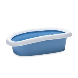 Beeztees Yüksek Kenarlı Açık Kedi Tuvaleti, Mavi Beyaz, 39X58X17Cm