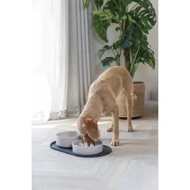 Beeztees Dbl Mama Su Kabı Servisi, Silikon, Kaymaz, Antrasit, 55X30X1,7Cm