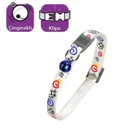 Karlıe Kedi Tasması Çıng. 30cm Beyaz