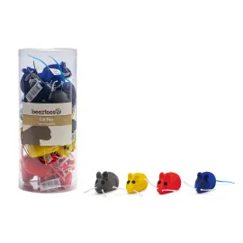 Beeztees Kedi Oyuncağı, Velur Fare, Çeşitli Renklerde, 12,5x3x2,6cm