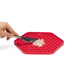 Beeztees Yavru Köpek Yaş Mama Yeme Oyuncağı, Sekizgen Şeklinde, Silikon, Pembe, 23X20Cm