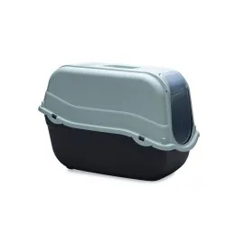 Beeztees Kapalı Kedi Tuvaleti, Açık Mavi Antrasit, 57X39X41Cm