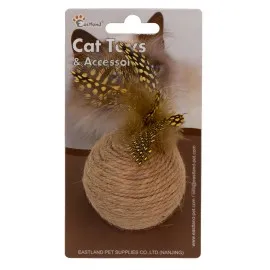 Eastland Hasır Tüylü Çıngıraklı Top-Çap 6Cm