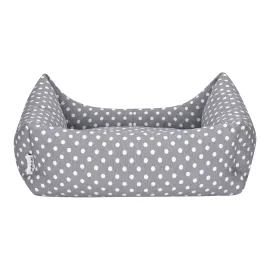 Pet Comfort Uniform Gri Puantiyeli Kedi Ve Köpek Yatağı M 60X50Cm