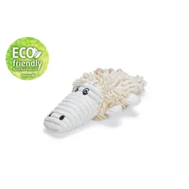 Beeztees Köpek Oyuncağı, Timsah, Peluş, Beyaz, 36X16X10Cm