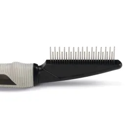 Beeztees Tüy Dökme Dönemi Köpek Tarağı, S, Siyah Gri, 21Cm, 21X5,5X3Cm