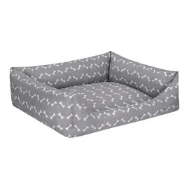 Pet Comfort Uniform Bone Gri-Beyaz Köpek Yatağı L 70X60Cm