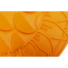 Beeztees Yavru Köpek Mama Yeme Oyuncağı, Daire Şeklinde, Silikon, Turuncu, 30Cm