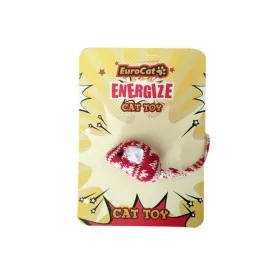 Eurocat Kedi Oyuncağı Kırmızı Beyaz Örme Fare