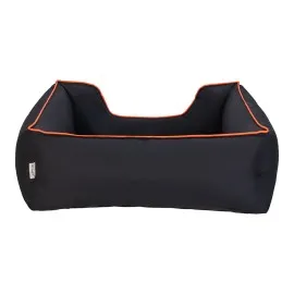 Pet Comfort Alpha  Köpek Yatağı Siyah W Turuncu Biye M 80X65Cm