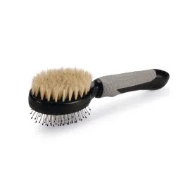 Beeztees Kısa Ve Uzun Tüylü Kedi Çift Fırçası Ve Tarağı, Çift Taraflı, Siyah Gri, 21Cm