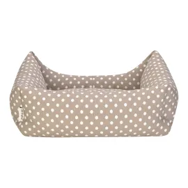 Pet Comfort Uniform Bej Puantiyeli Kedi Ve Köpek Yatağı M 60X50Cm