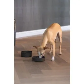 Beeztees Dbl Köpek Yavaş Besleme Mama Kabı, Bambu, Antrasit, 17Cm, 800Ml