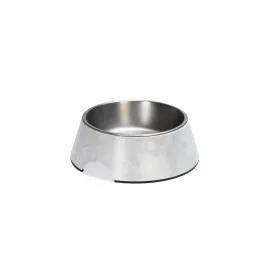 Beeztees Dbl Köpek Mama Su Kabı, Mat Paslanmaz Çelik, Beyaz Mermer Görünümlü, 22Cm, 700Ml