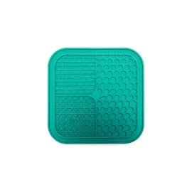 Beeztees Yavru Köpek Yaş Mama Yeme Oyuncağı, Kare Şeklinde, Silikon, Yeşil, 20X20Cm