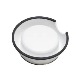 Beeztees Dbl Köpek Mama Su Kabı, Mat Paslanmaz Çelik, Beyaz Mermer Görünümlü, 14Cm, 160Ml