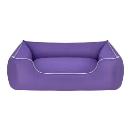 Pet Comfort Alpha  Köpek Yatağı Mor W Beyaz Biye L 105X85Cm