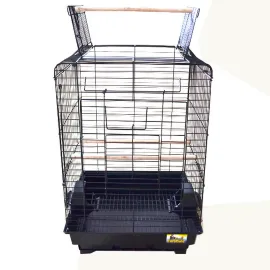 PAPAĞAN KAFESI AÇILIR ÇATILI SIYAH 40,5X40,5X59,5 CM X 1 ADET