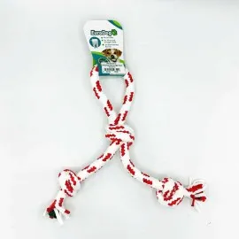 Eurodog Diş İpi Halka Üç Düğüm Kırmızı Beyaz 30 Cm
