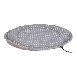 Pet Comfort Sunflower Kedi Ve Köpek Yatağı Çift Taraflı Gri Dot/peluş 85Cm