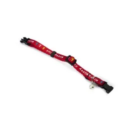 Beeztees Yavru Kedi Boyun Tasması, Zilli, Kırmızı, 17,5-23Cm