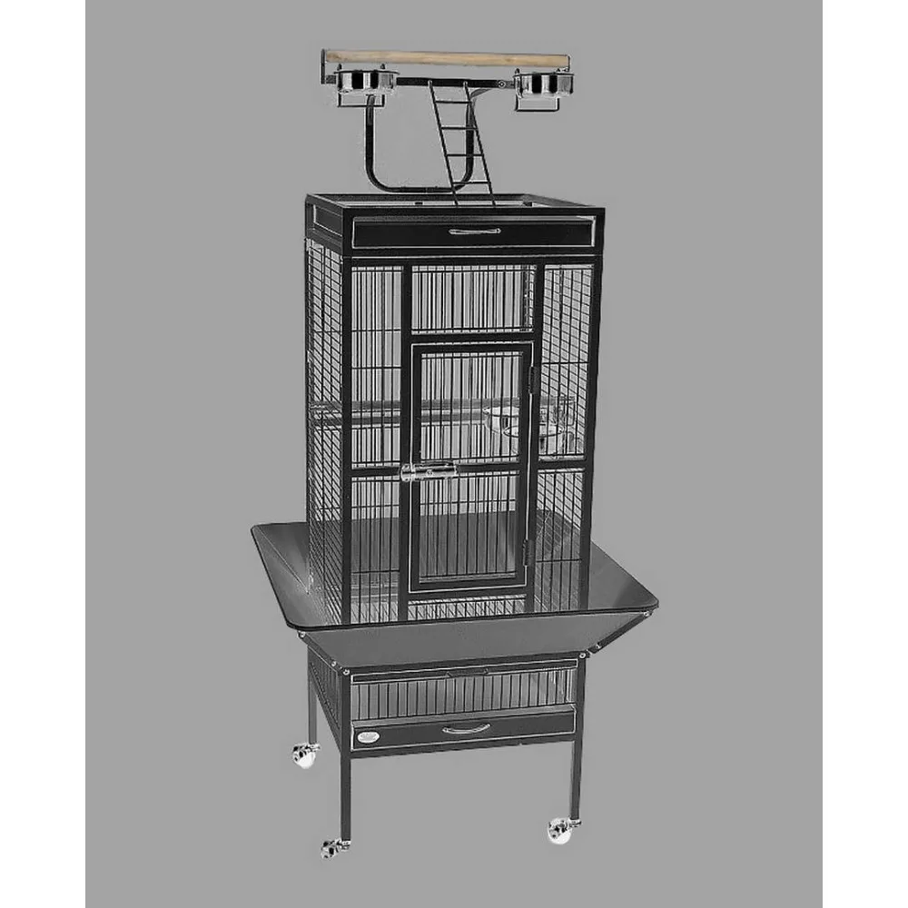 DAYANG PAPAĞAN KAFES AYAKLI 45.7X45.7X156CM SİYAH