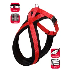 Karlıe Göğüs Tasma Ymş. Gçl. 74-100cm Siyah-kırm.