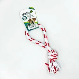 Eurodog Diş İpi Halka Tek Düğüm Kırmızı Beyaz 25Cm
