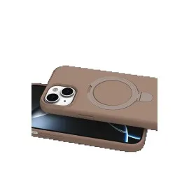 Newface Apple Iphone 15 Plus Regal Magsafe Standlı Kapak - Çöl Titanyum