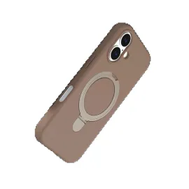 Newface Apple Iphone 16 Plus Regal Magsafe Standlı Kapak - Çöl Titanyum