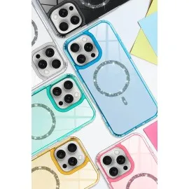 Newface Apple Iphone 17 Live Diamond Magsafe Kapak - Yeşil