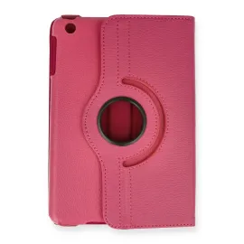Newface iPad Mini 1 Kılıf 360 Tablet Deri Kılıf - Pembe