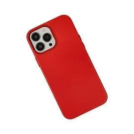 Newface Iphone 13 Pro Kılıf Asya Deri Silikon - Kırmızı