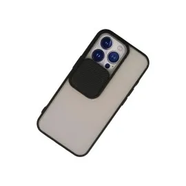 Newface Iphone 13 Pro Kılıf Palm Buzlu Kamera Sürgülü Silikon - Siyah