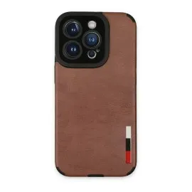 Newface Iphone 14 Pro Max Kılıf Loop Deri Silikon - Kahverengi