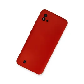 Newface Realme C11 2021 Kılıf Nano Içi Kadife Silikon - Kırmızı