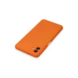 Newface Samsung Galaxy A04 Kılıf Nano Içi Kadife Silikon - Turuncu